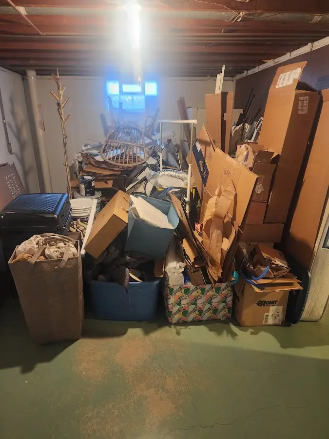 Roll-off dumpster container at job site for Yard Waste Dumpster Rental in Coatesville